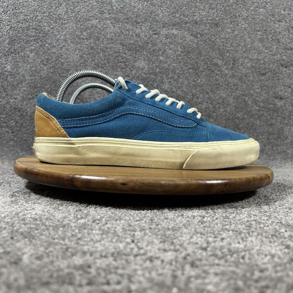 VANS Old Skool Men's Size 9 Blue Suede Casual Athletic Skate Shoes Used